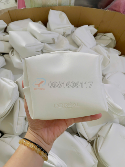 Túi Đựng Mỹ Phẩm Màu Trắng